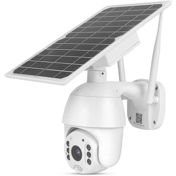 كاميرا متحركة PTZ بالطاقة الشمسية مدخل شريحة 4G رؤية ليلية PIR IP66 مقاومة للماء يعمل عن طريق تطبيق علي الجوال + ذاكرة 128 جيجا