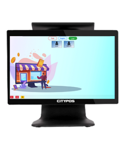 جهاز كاشير نقاط بيع من Citypos موديل CP-TW810 بشاشة قياس 15.6 انش و معالج انتل سيليرون رام 4 جيجا و بسعة 128 جيجا SSD بدون البرنامج