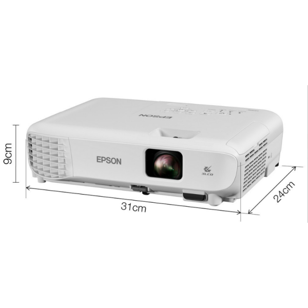بروجكتر جهاز عرض من إبسون EB-E01  بقوة 3300 شمعة عالي الوضوح , أبيض