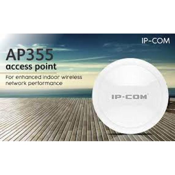 IP-COM AP355 نقطة وصول داخلية عالية السعة تدعم سرعة لاسلكية متزامنة تصل إلى 1200 ميجابت في الثانية ، أبيض