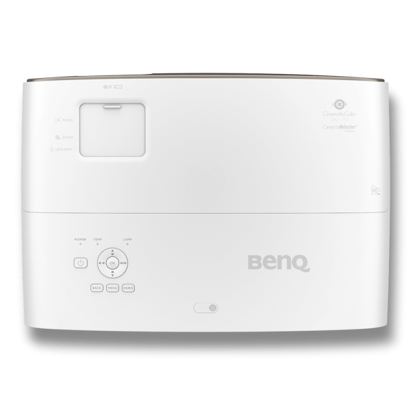 جهاز عرض من بينكو W2700 4K للمسرح المنزلي مع HDR برو, DLP 3840x2160 UHD 8.3M بكسل، تظليل واسع الالوان Gamut(100% Rec.709 & 95% DCI-P3) تحويل العدسة، قصير المدى، ثلاثي الابعاد، مكبر صوت ستريو 10 واط