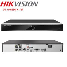 جهاز تشغيل كاميرات NVR هيكفيجن 4 قناة دقة 4K خاصية PoE  موديل DS-7604NXI-K1/4P