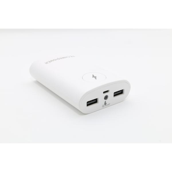 تكنو باور  بنك أبيض  سعة 6600 مللي أمبير مع راوتر - واي فاي USB