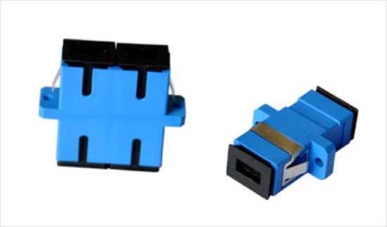 موصل خاص بكابل الالياف البصريةSC/PC SM DX Fiber Optic Adaptor العدد 50 حبة اللون ازرق