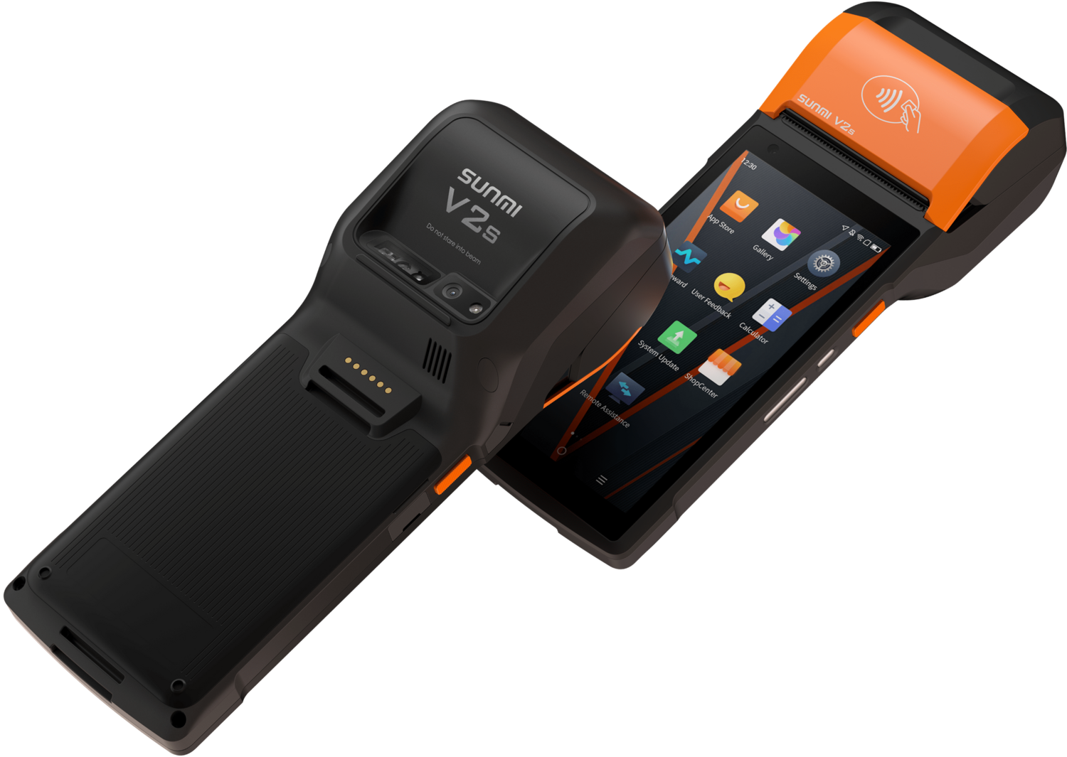 سونمي v2s-جهاز نقاط بيع متنقل مع طابعة فواتير مدمجة مع خاصية الدفع اللاسلكي رام2 الذاكرة 16 جيجا  نظام POS SYSTEM