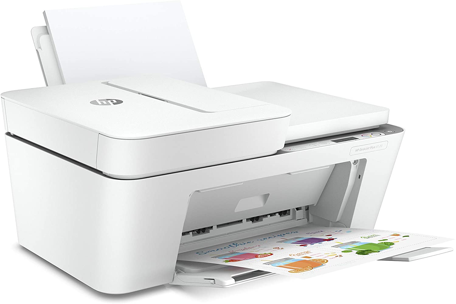 الطابعة المتكاملة HP DeskJet Plus 4120 , الطباعة والنسخ والمسح الضوئي والاتصال اللاسلكي وإرسال الفاكس