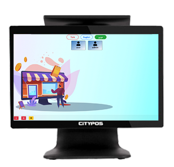 حزمة جهاز كاشير من Citypos + طابعة فواتير حرارية Citypos  + درج نقود من Propos + البرنامج المحاسبي 