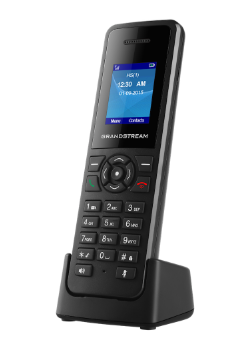 تليفون IP قراند ستريم  DP720 لاسلكى يدعم نطاقًا يصل إلى 300 متر في الهواء الطلق و 50 مترًا داخليًا من المحطة الأساسية و يدعم ما يصل إلى 10 حسابات SIP لكل هاتف
